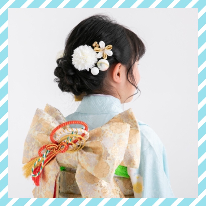 七五三の女の子の記念写真